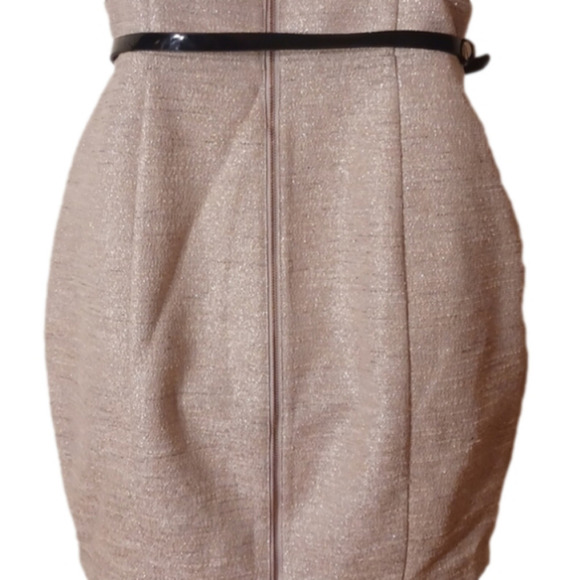 Anne Klein gold dress. No size tag, see measurements.  Great used condition. - Picture 7 of 16